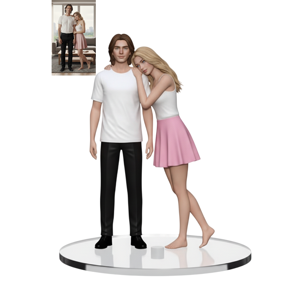 Couple Customized High-Precision 3D Printed Full-Color Resin Figurine