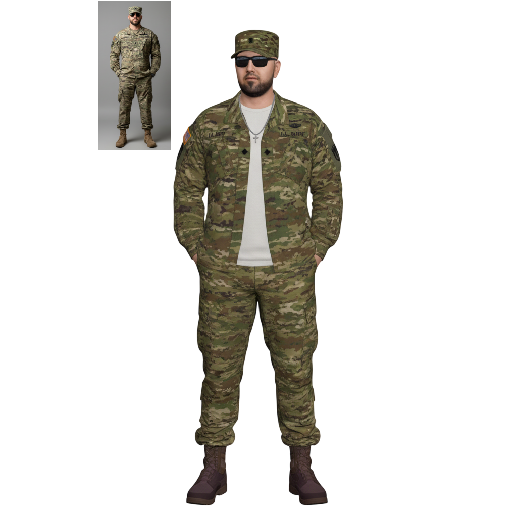 Customized Ultra-High-Definition 3D Printed Full-Color Resin Military Honor Figurine