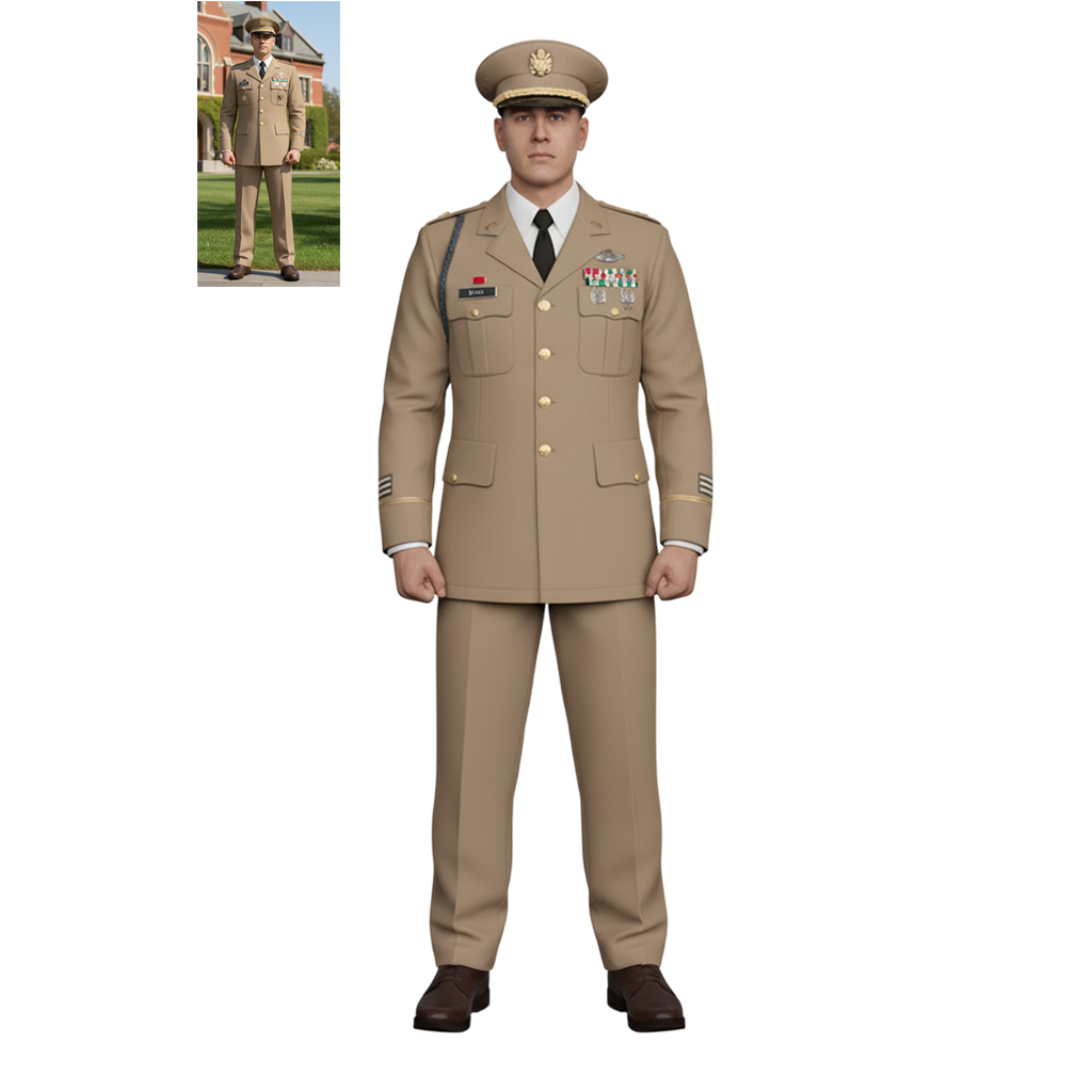 Customized Ultra-High-Definition 3D Printed Full-Color Resin Military Honor Figurine