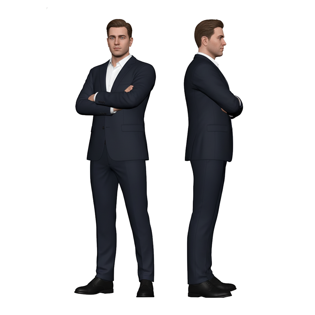 Executive Style 3D Printed Full-Color Resin Business Elegance Figurine