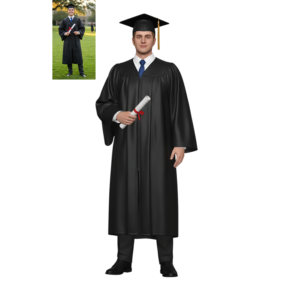 Customized Ultra-High-Definition 3D Printed Full-Color Resin Academic Graduate Figurine