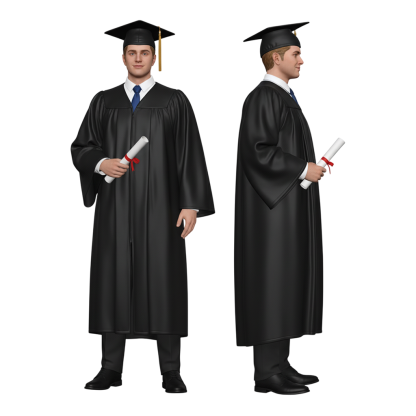 Customized Ultra-High-Definition 3D Printed Full-Color Resin Academic Graduate Figurine