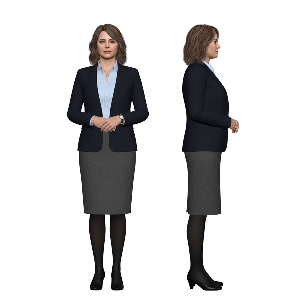 Female Executive Sculpture Customized Ultra-High-Definition 3D Printed Full-Color Resin