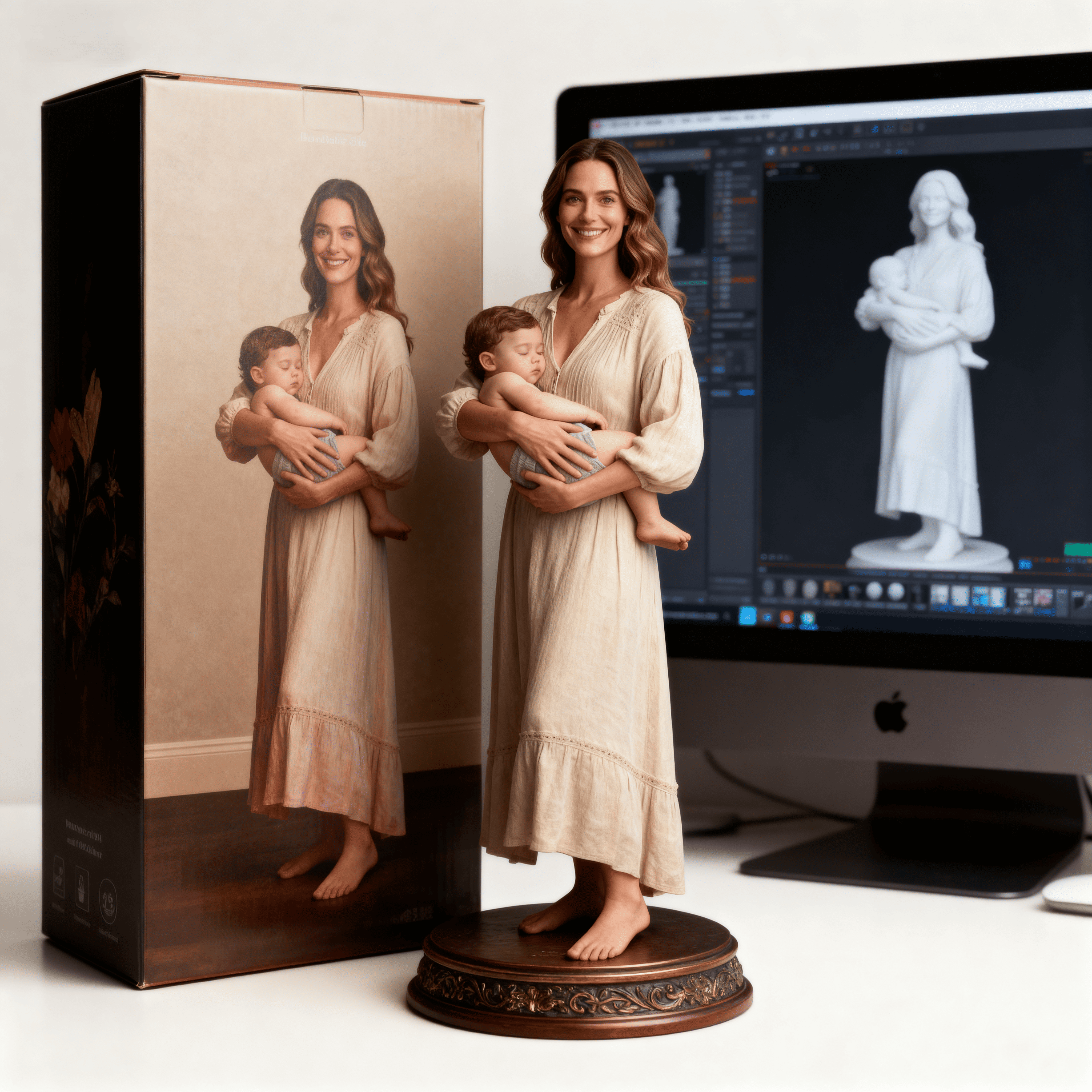 Customized ultra-high-end high-precision restoration 3D printing full-color resin commemorative gift doll model
