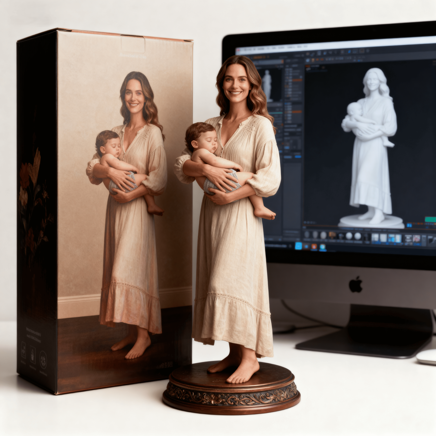 Customized ultra-high-end high-precision restoration 3D printing full-color resin commemorative gift doll model