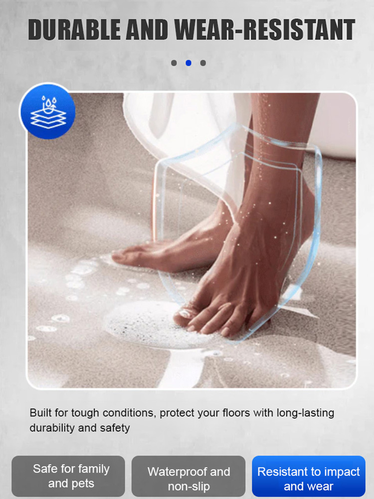 🔥 8H hardness + 45° anti-slip, 12-hour DIY self-leveling, save half the cost of tiles! ✨