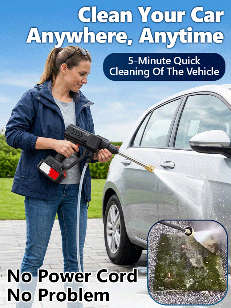 Wireless Portable Lithium Battery High-Pressure Water Gun [3-Minute Car Wash! 10-Hour Ultra-Long Battery Life!]