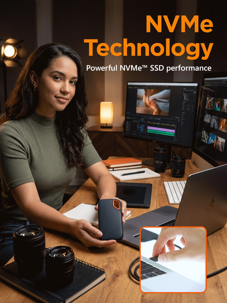 [Transfer 3 movies per second] Ultra-thin high-speed solid-state drive, 64TB large-capacity portable hard drive! Stores approximately 12 million high-definition photos and 12,000 high-definition movies.