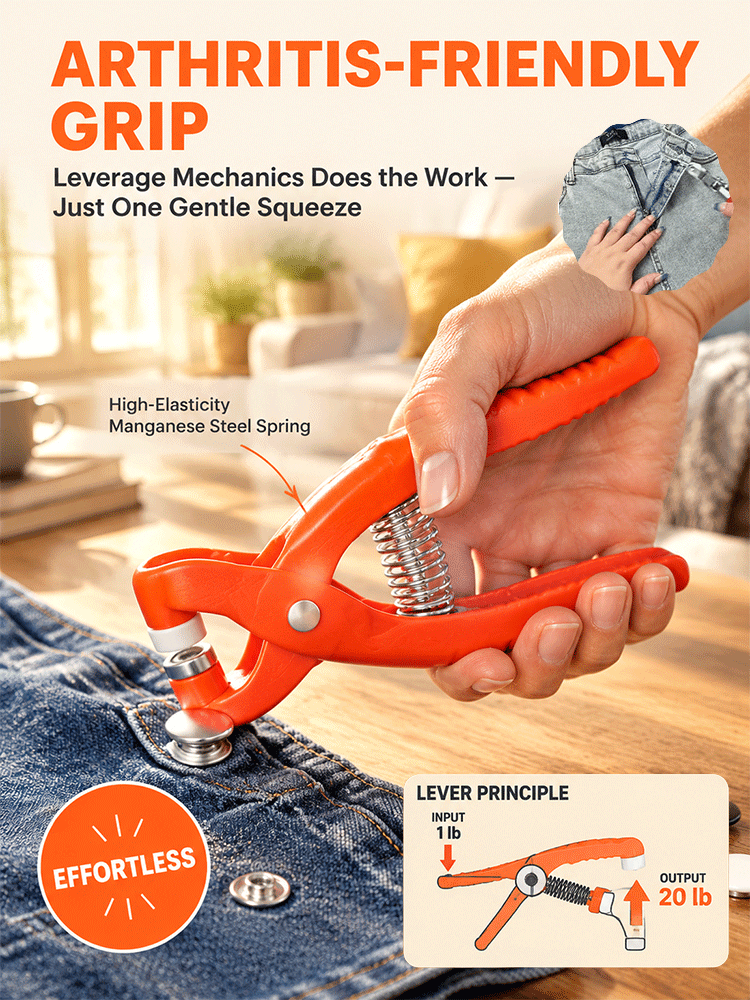 🧰 ⚡ 1-Second No-Sew Snap Tool fixes clothes instantly!