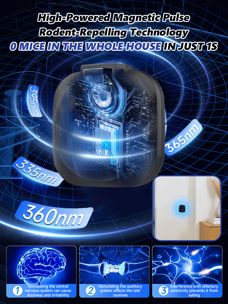 🧑🔬Recommended by American research experts, this variable frequency ultrasonic rodent repellent helps you say goodbye to rodent infestations!🦷