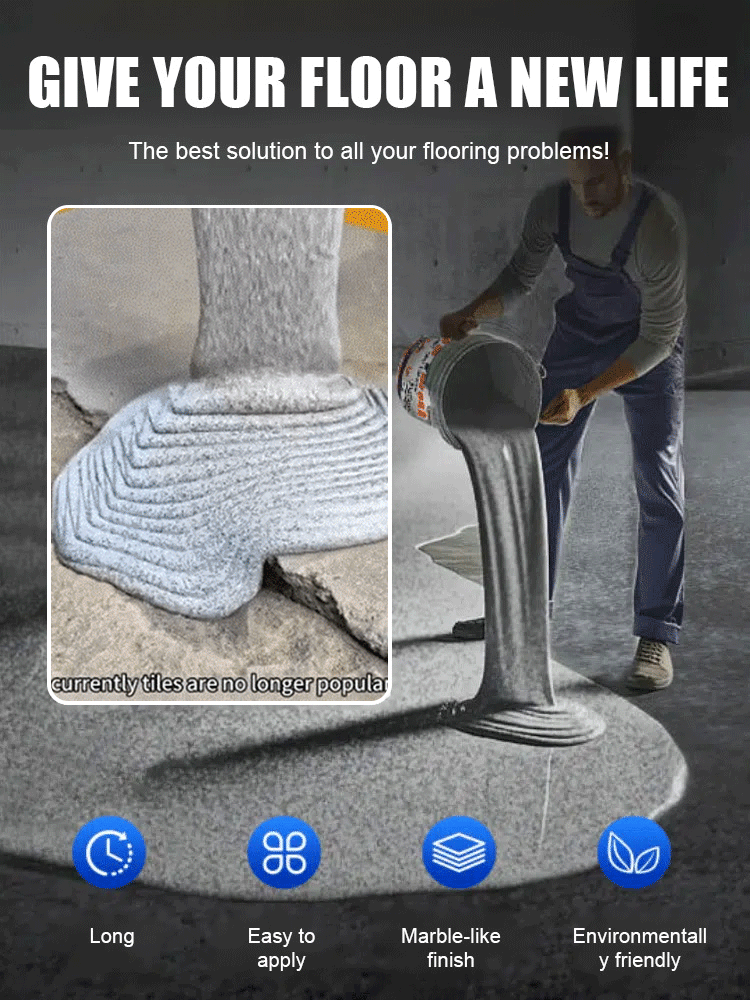 🔥 8H hardness + 45° anti-slip, 12-hour DIY self-leveling, save half the cost of tiles! ✨