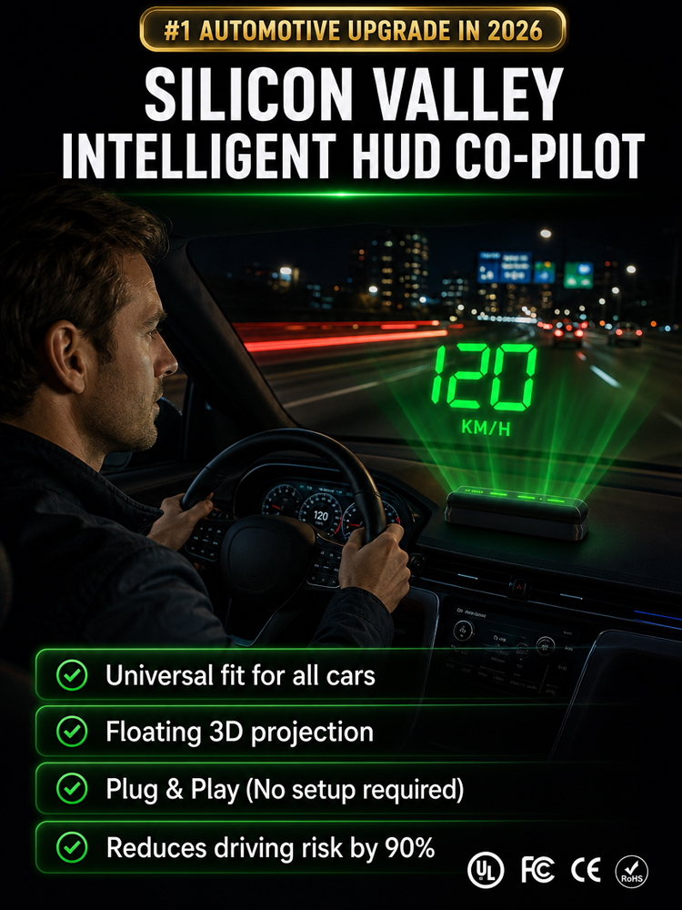🚀 Smart HUD Display: 1-Sec plug to project speed on windshield, No more distracted driving!