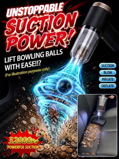 🚀 2-in-1 Power Pro: 10s to Clean & Full, No more roadside panic!