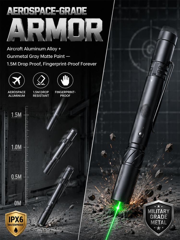 🚀 1000LM Pocket Penlight: 1-Click to 500ft Beam, No More Fumbling in the Dark!