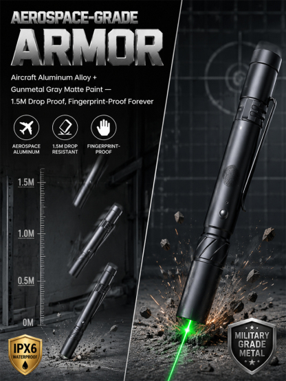 🚀 1000LM Pocket Penlight: 1-Click to 500ft Beam, No More Fumbling in the Dark!