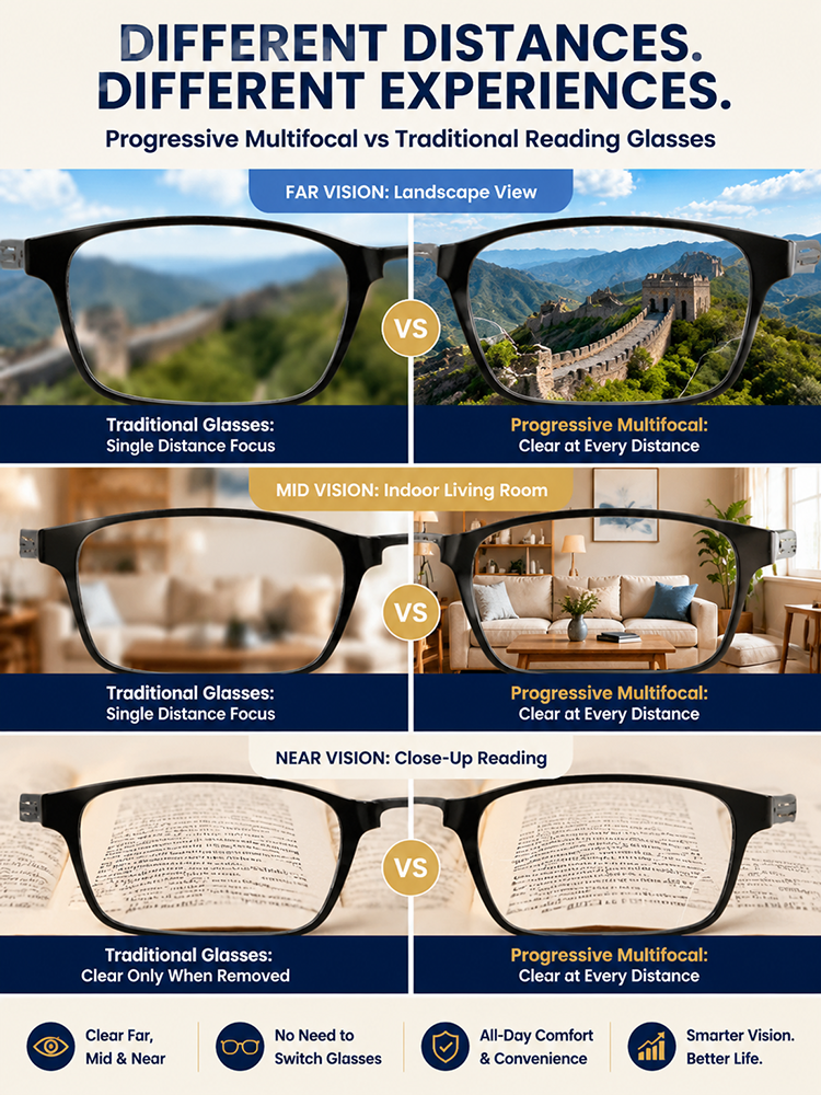 🌟 Introducing the revolutionary 4-in-1 smart glasses! 🌟 Are you still waiting endlessly for appointments and spending a fortune on new glasses? Don't hesitate any longer! These smart glasses automatically adjust to your eyes (clear vision for both nears