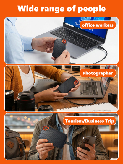 [Transfer 3 movies per second] Ultra-thin high-speed solid-state drive, 64TB large-capacity portable hard drive! Stores approximately 12 million high-definition photos and 12,000 high-definition movies.