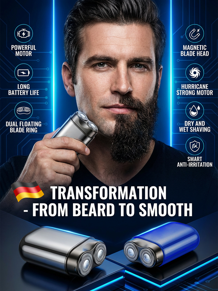 Mini Double-Head Electric Shaver [Lowest Price Online, Limited-Time Offer, Limited Quantity, Don't Miss Out!]