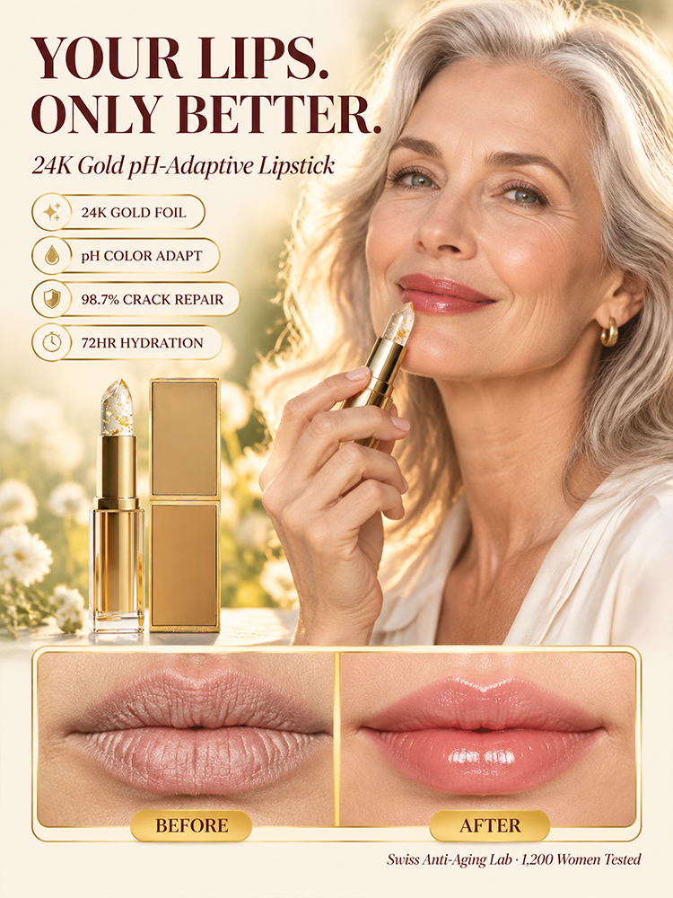 ✨💋 24K Gold pH-Lipstick unlocks your custom rosy glow instantly!