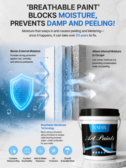 🚀 Superhydrophobic Marble Paint: Achieve a luxurious, waterproof wall finish with just one coat, say goodbye to mold and dampness!