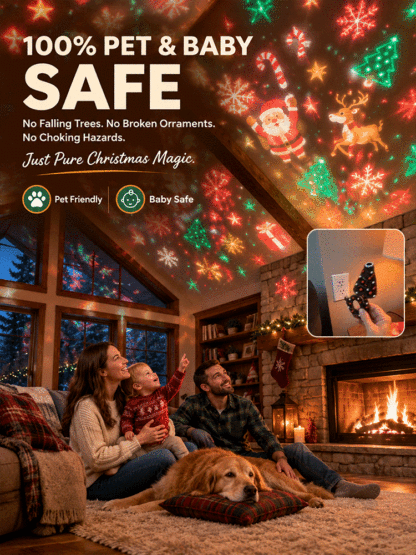 🎄✨ 4K Optical HD Lens Blasts 600 Sq.Ft Dynamic Aurora Instantly!