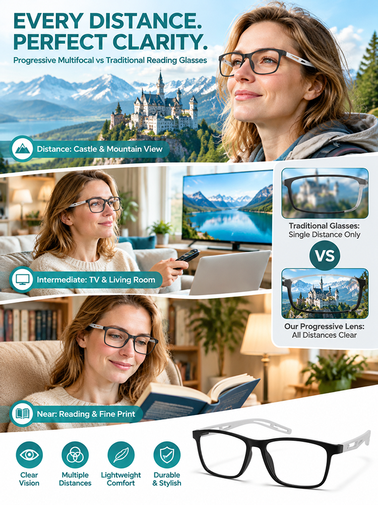🌟 Introducing the revolutionary 4-in-1 smart glasses! 🌟 Are you still waiting endlessly for appointments and spending a fortune on new glasses? Don't hesitate any longer! These smart glasses automatically adjust to your eyes (clear vision for both nears