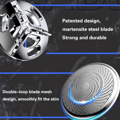 🪒1-hour charging⚡, 180-day battery life🔋, 6-blade martensitic steel blade, honeycomb 360° blade mesh🔄, won't snag hair or hurt skin, waterproof and portable💧 super easy to use✨
