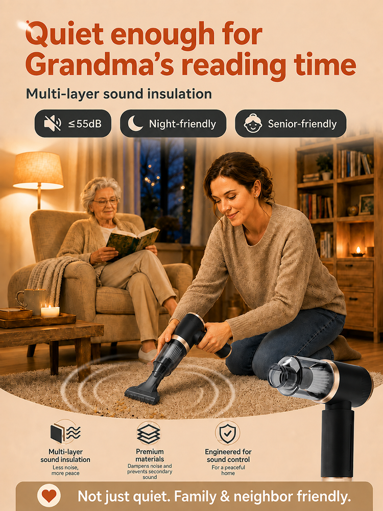 🚀 4-in-1 Storm Vacuum: Clean car & home in 3 mins, No more stubborn dust!
