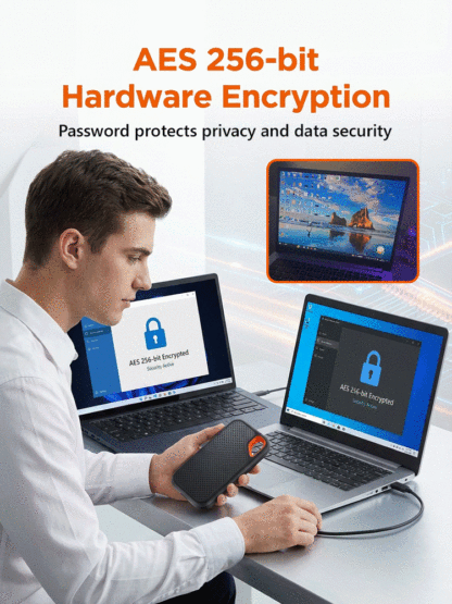[Transfer 3 movies per second] Ultra-thin high-speed solid-state drive, 64TB large-capacity portable hard drive! Stores approximately 12 million high-definition photos and 12,000 high-definition movies.