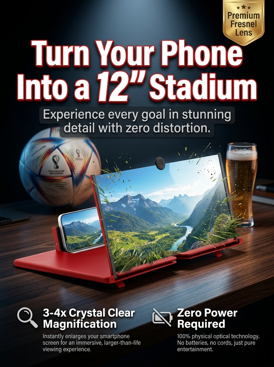 Stop squinting at tiny screens. Turn your phone into a 12" HD private cinema instantly.