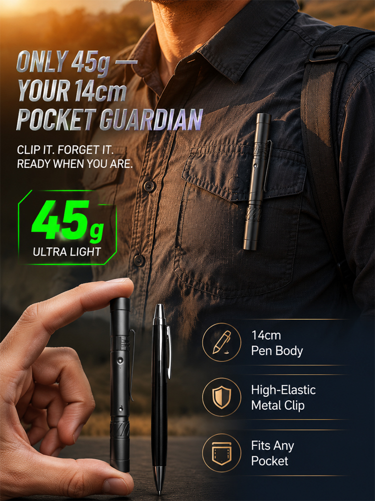 🚀 1000LM Pocket Penlight: 1-Click to 500ft Beam, No More Fumbling in the Dark!