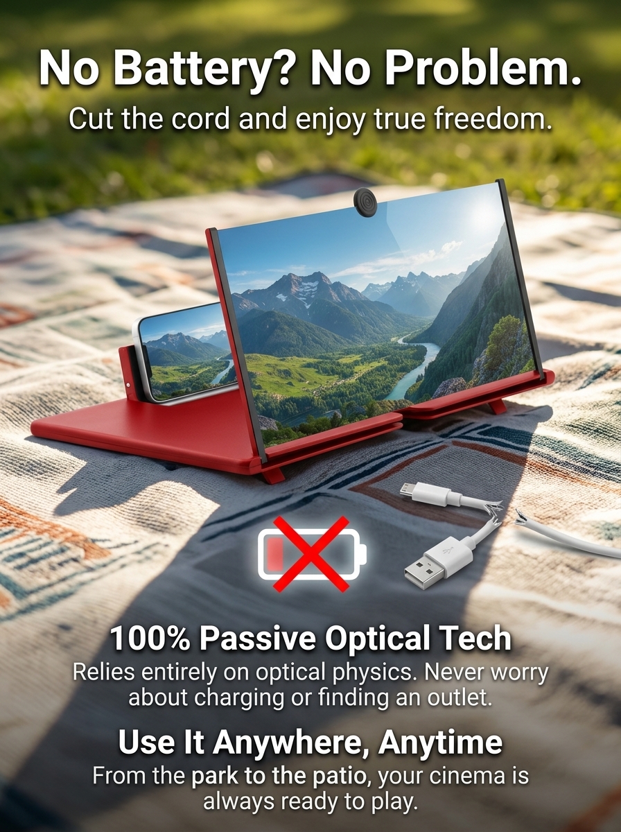 Stop squinting at tiny screens. Turn your phone into a 12" HD private cinema instantly.