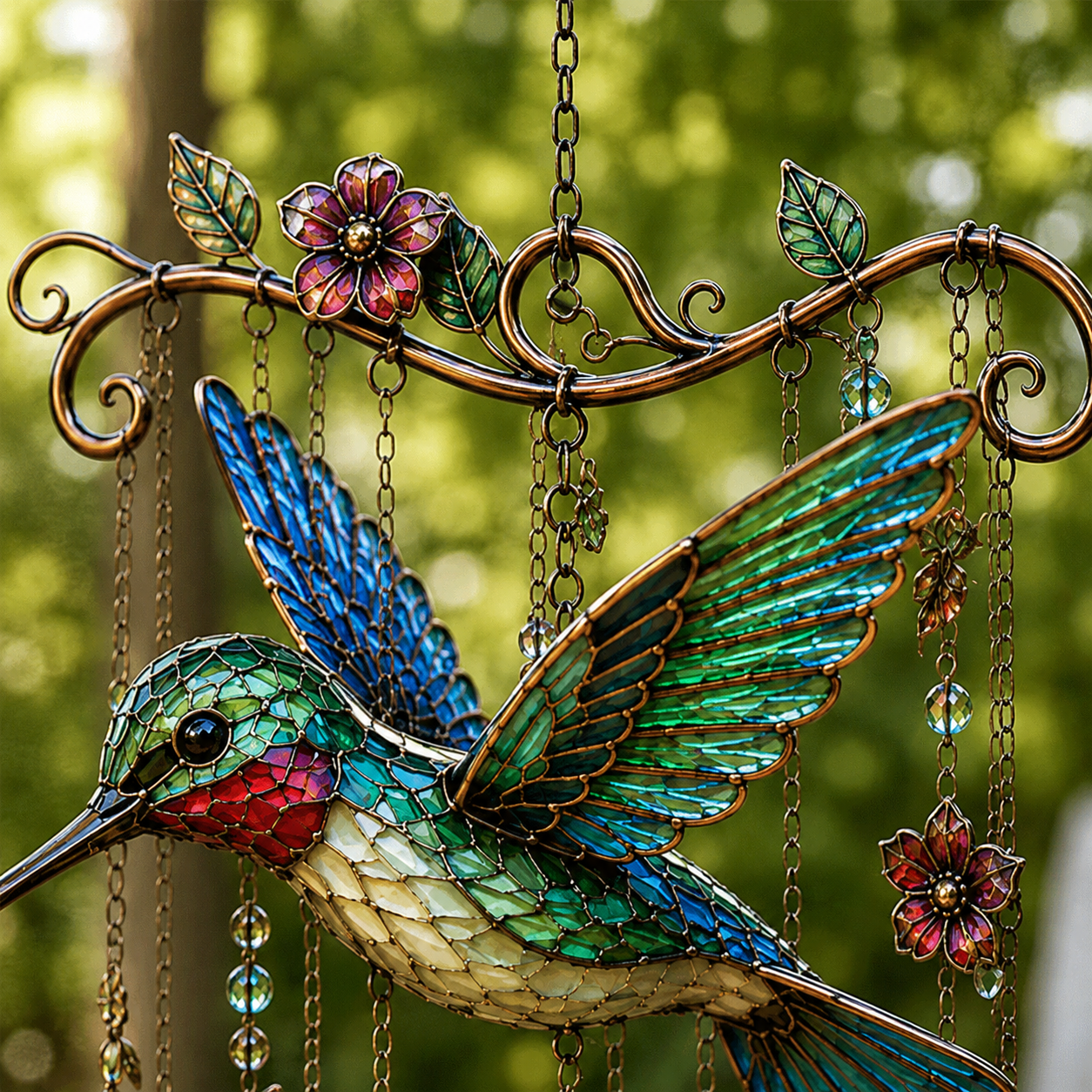 A Colorful Hummingbird Wind Chime for a More Romantic Home