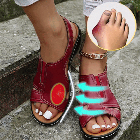 🔥Women Wedge Sandals, Premium Leather Orthopedic Sandals 🔥 - On This Week Sale 45% OFF 