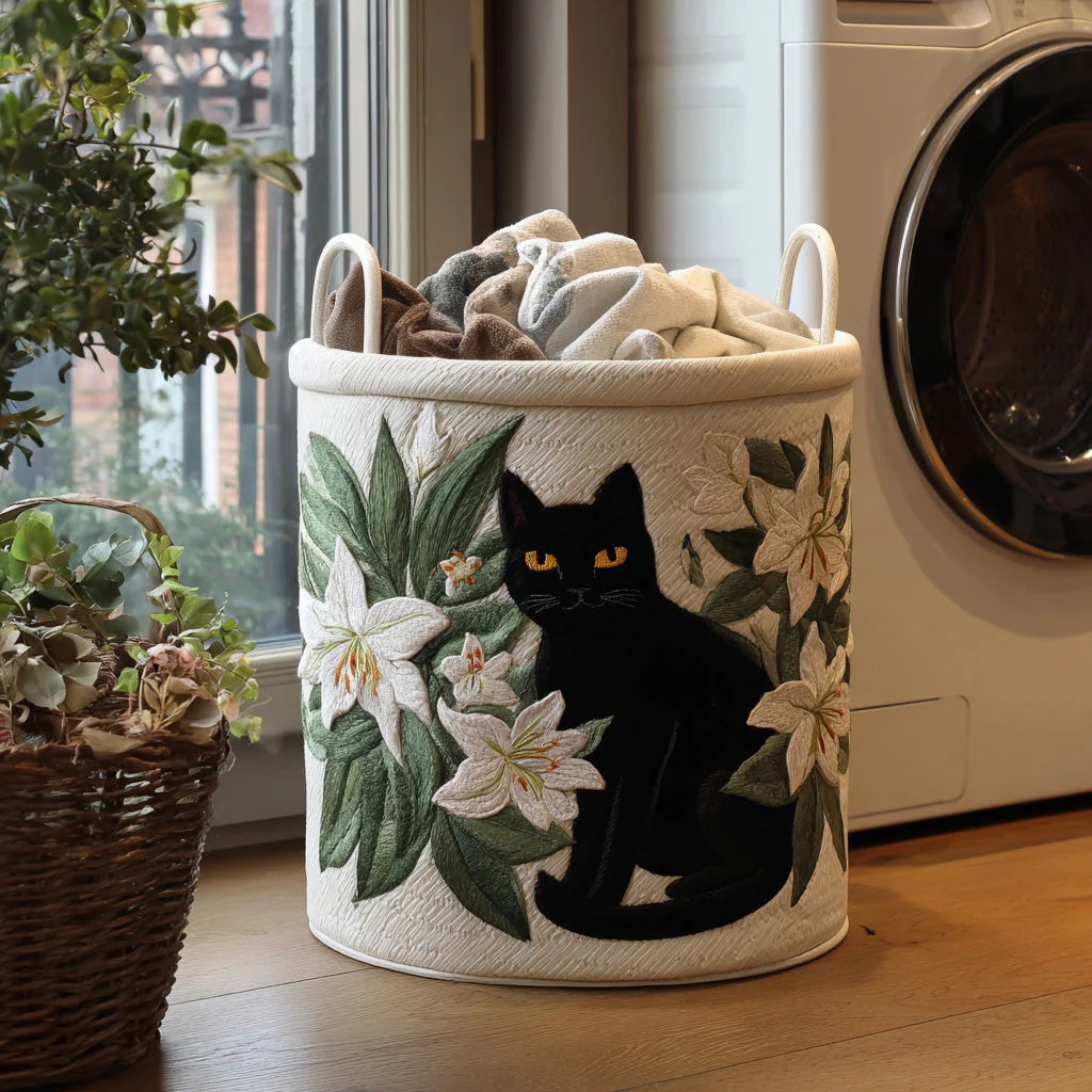 Cat Quilted Laundry Basket – 2026 New 3D Textured Craft Design
