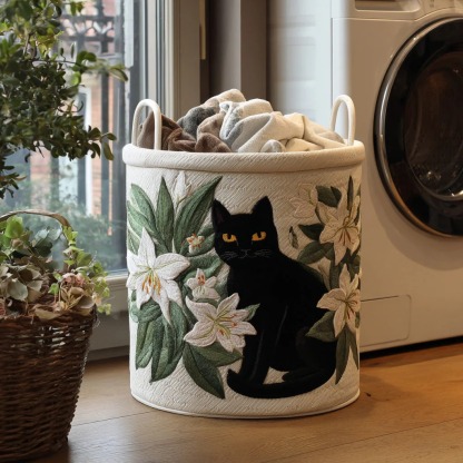 Cat Quilted Laundry Basket – 2026 New 3D Textured Craft Design