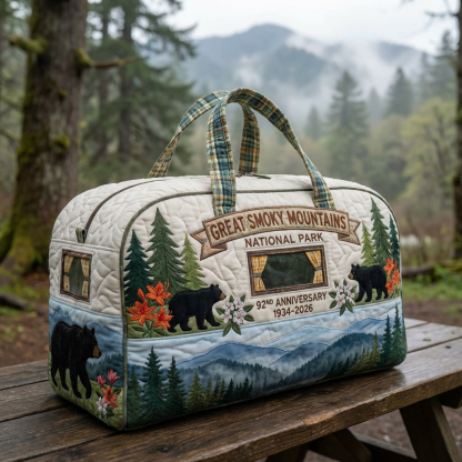🔥 Last Day 45% OFF - Great Smoky Mountains 92nd Anniversary Quilted Weekender Bag