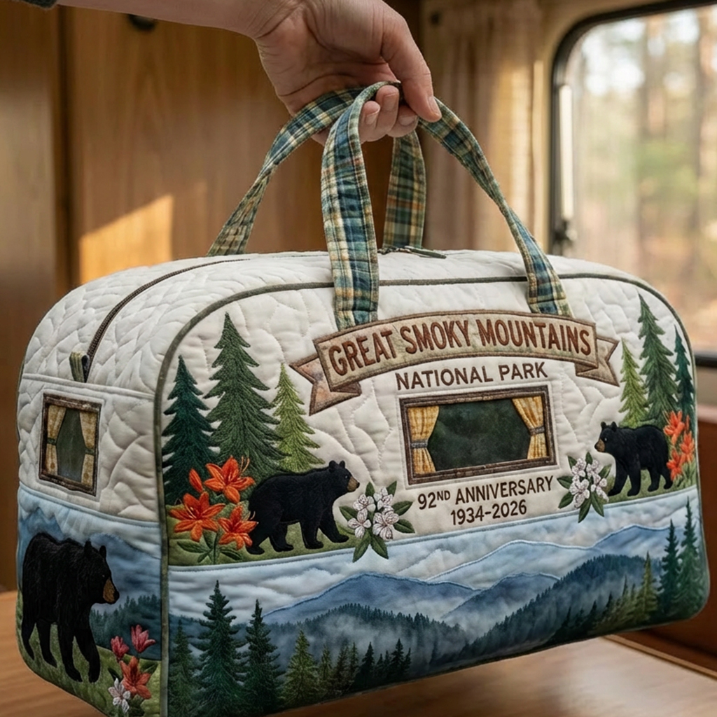 🔥 Last Day 45% OFF - Great Smoky Mountains 92nd Anniversary Quilted Weekender Bag