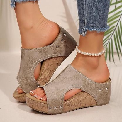 70%Off--Sandals Wedge Heel Women's Summer Comfortable Summer Shoes Traditional Shoes Trainers Barefoot Women's Sandals Wide Feet Elegant Dirndl Shoes
