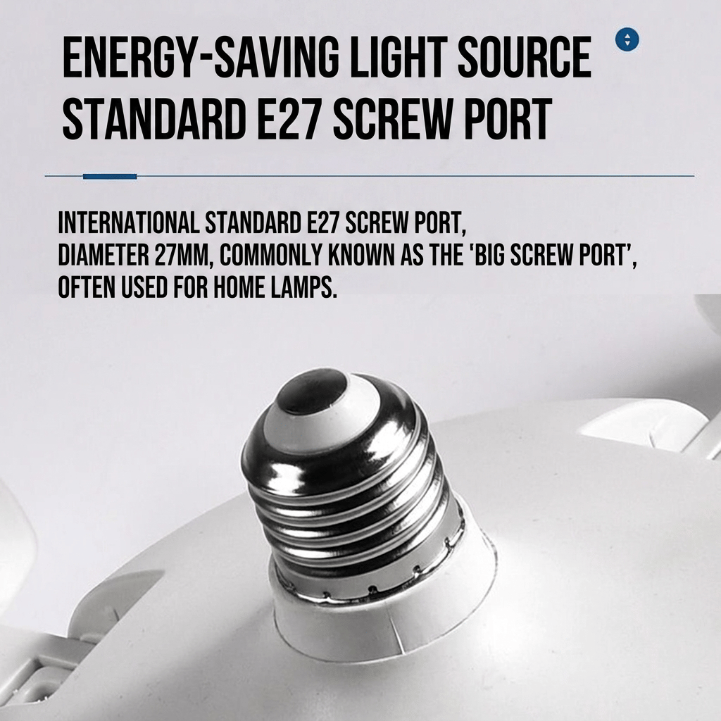 💡 Ceiling Fan with E27 Socket – Silent 2-in-1 LED Fan with Remote Control – Cool & Light in One 🏠