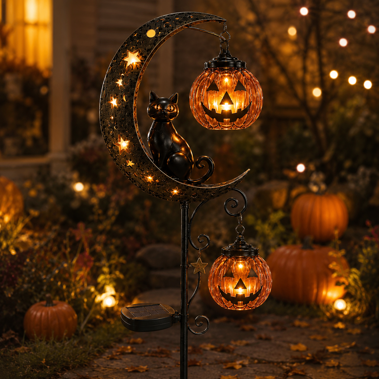 🎃Halloween Early Bird-Pumpkin Moon Garden Stake Light