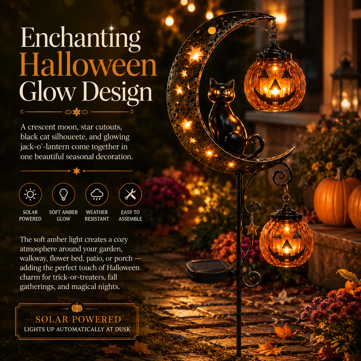 🎃Halloween Early Bird-Pumpkin Moon Garden Stake Light