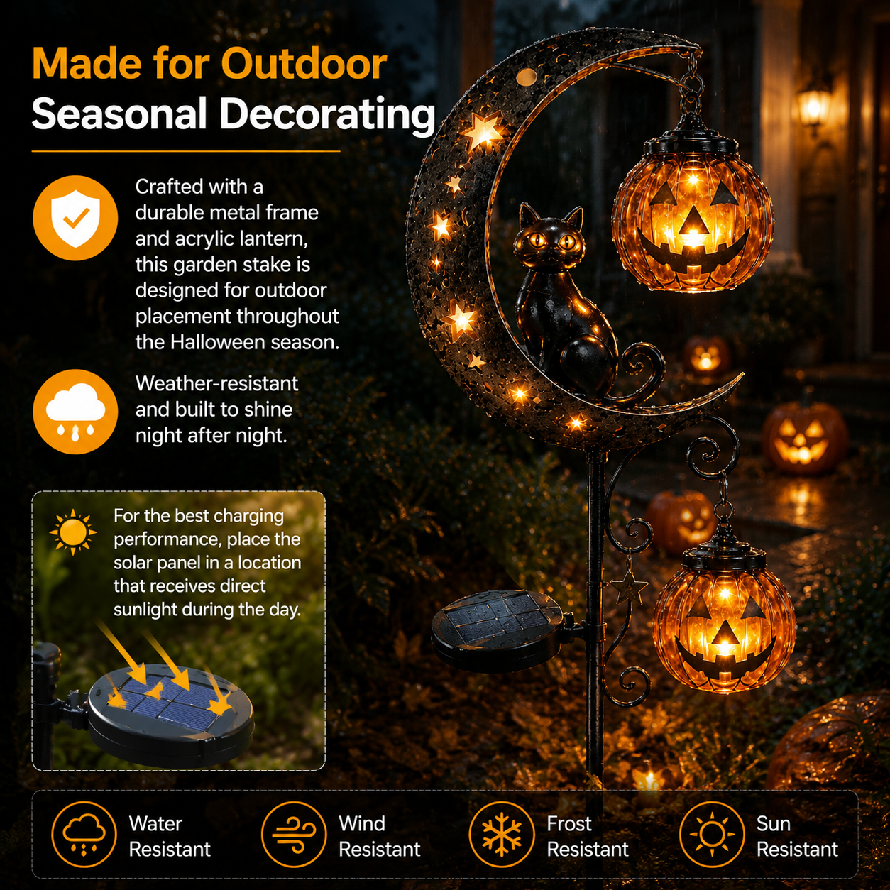 🎃Halloween Early Bird-Pumpkin Moon Garden Stake Light