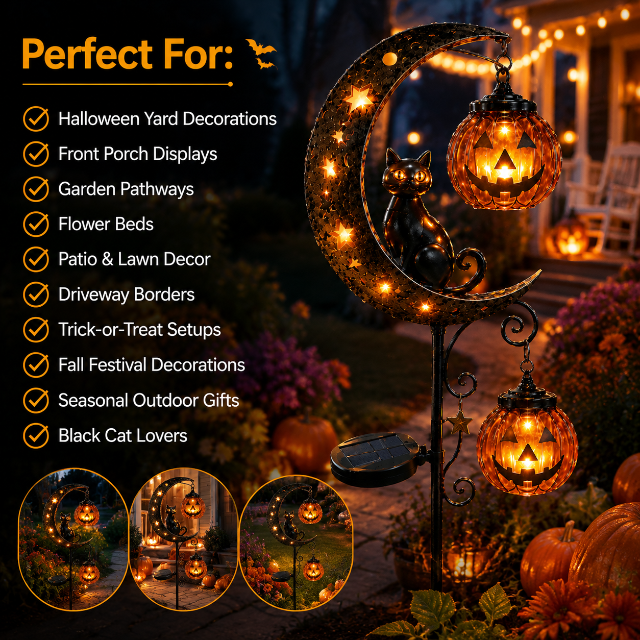 🎃Halloween Early Bird-Pumpkin Moon Garden Stake Light
