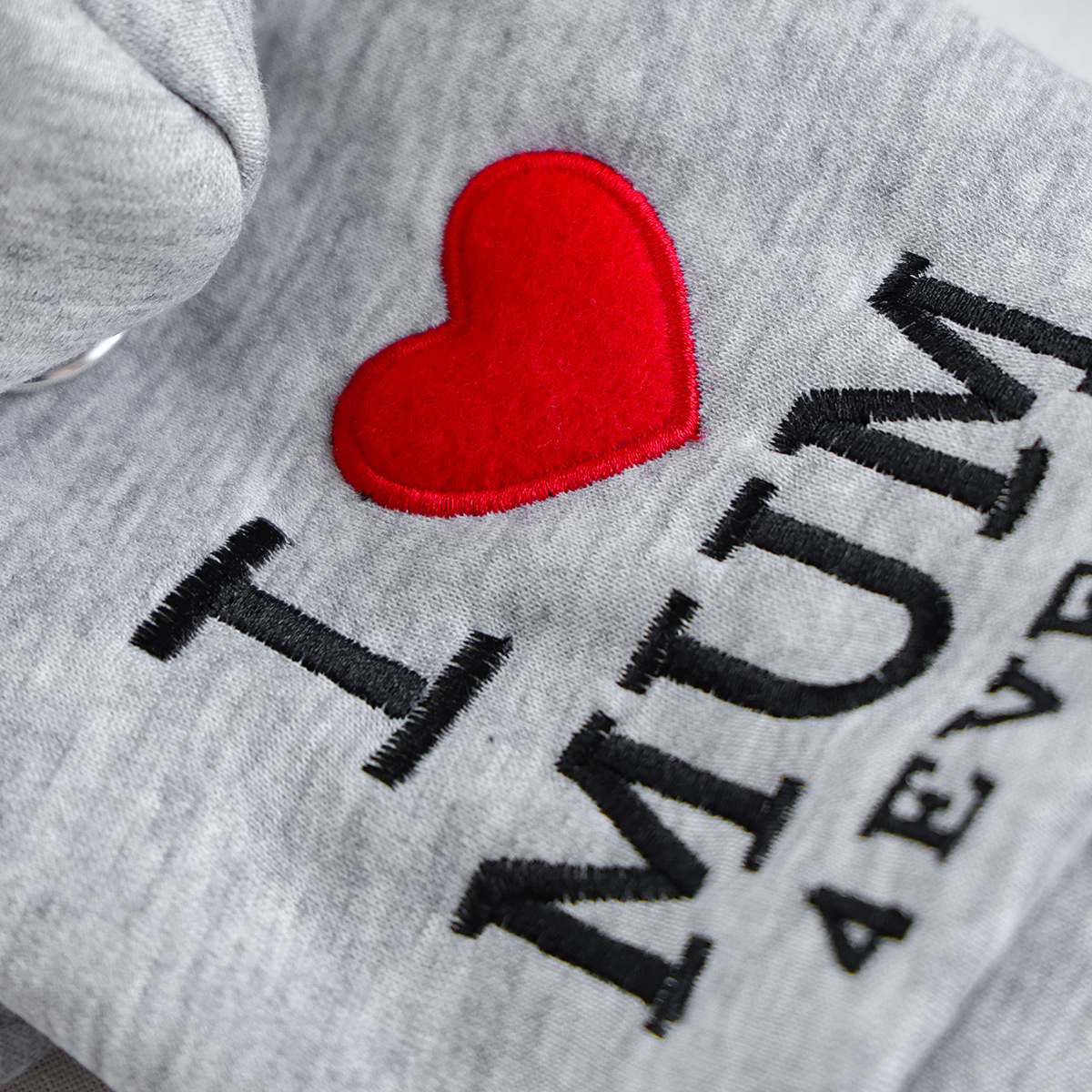 Bellepaw Pet "I Love Mum 4Ever" Embroidered Hoodie