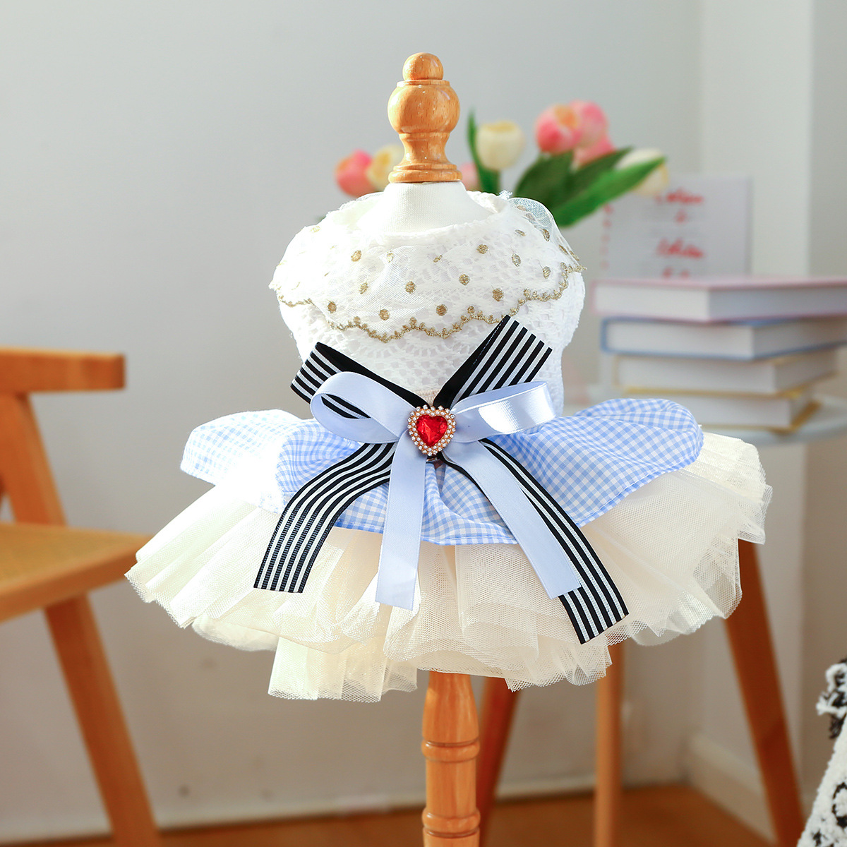 Cute Princess Tulle Puff Dress - Miss Coco Bridal Gown for Pets