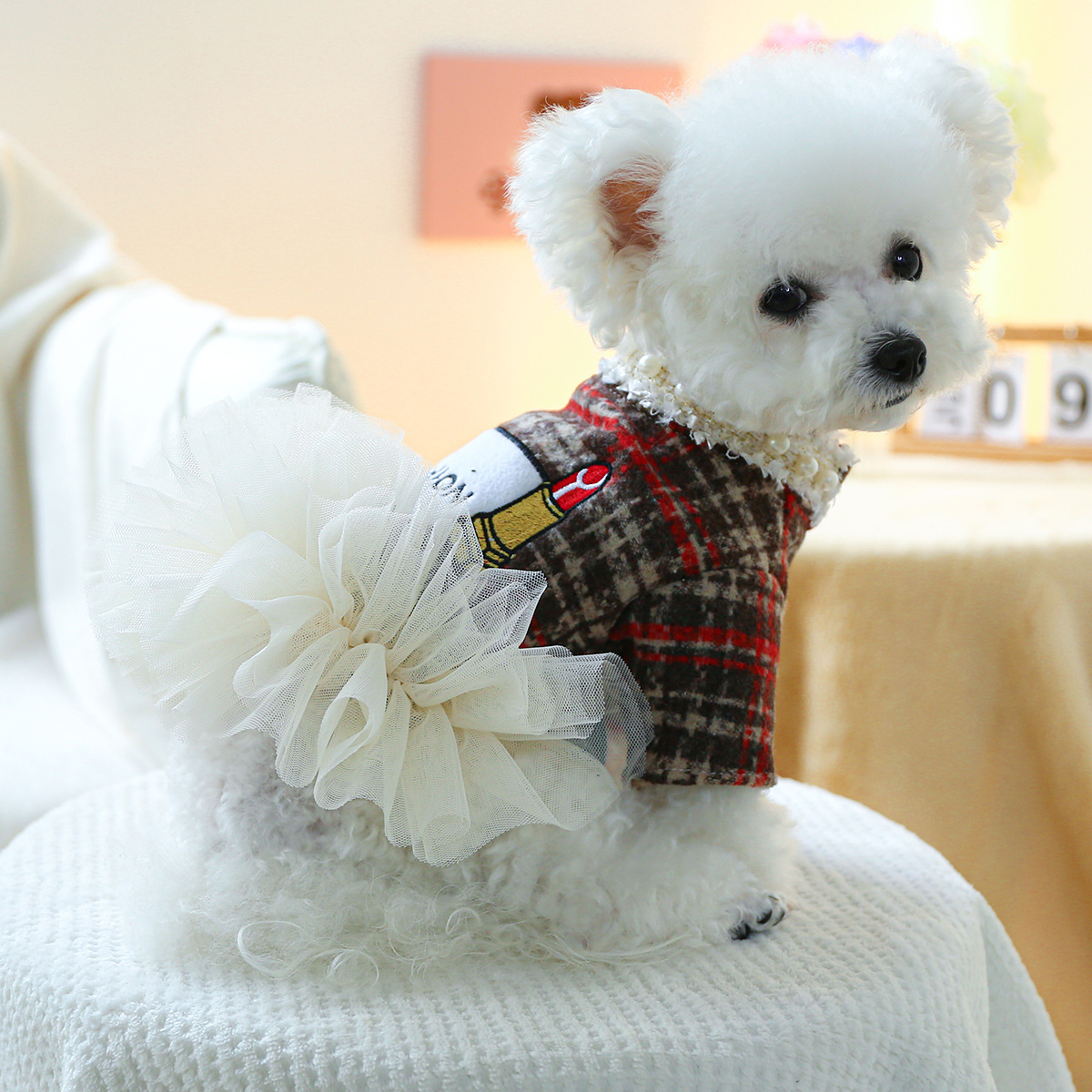 Bellepaw Pet Parisian Tweed Socialite Tutu Dress