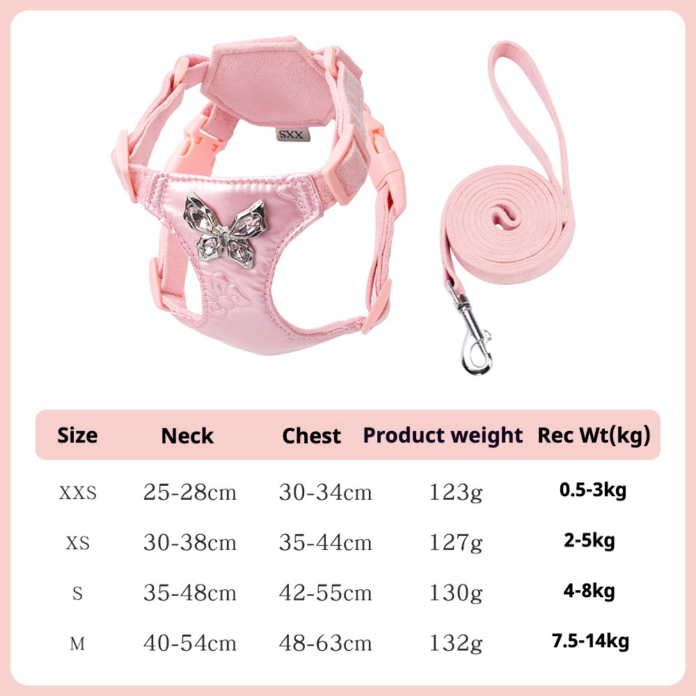 Waterproof Lightweight Dog Harness Leash - No-Pull Vest Set for Outdoor Use