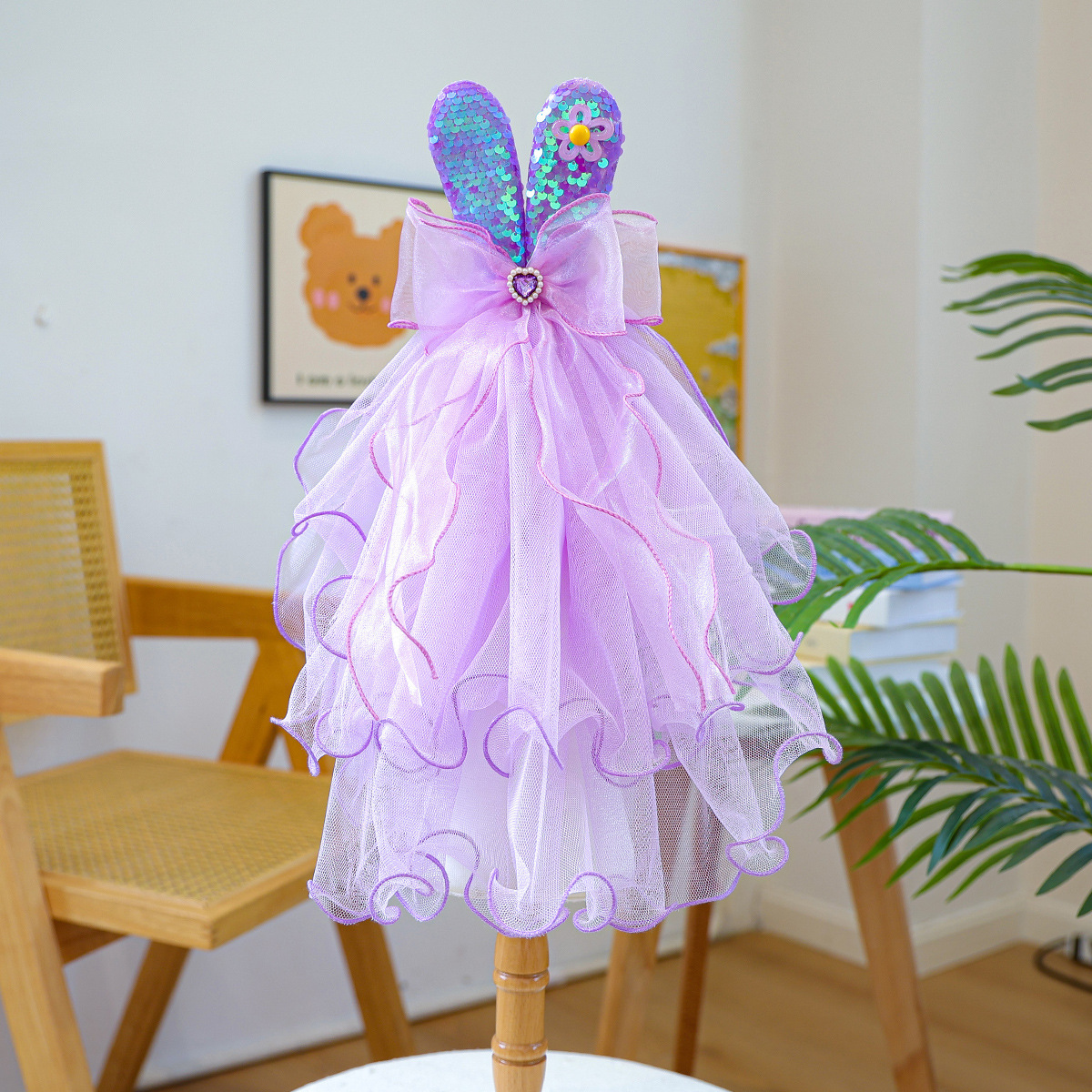 Rabbit Ear Veil - Purple