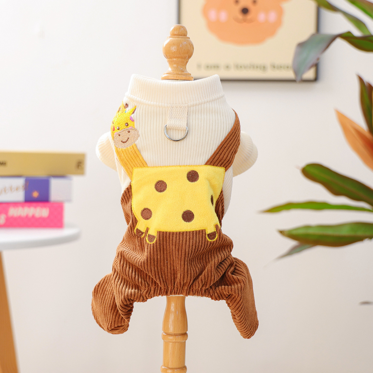 Best Friend Themed Pet Overalls - Fall/Winter Warm Comfortable Wear for Small Dogs, Puppies & Cats